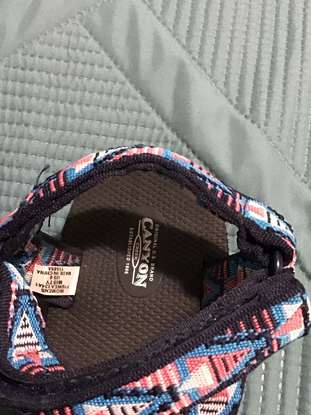Canyon River Blues Sandals with Pink & Blue Aztec Straps - Picture 2 of 4